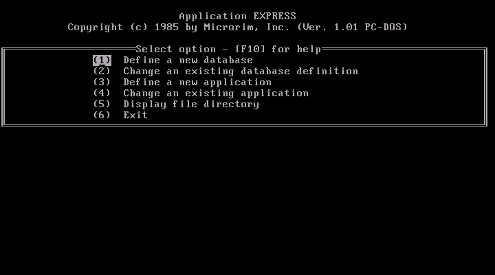 RBase 5000 - Menu